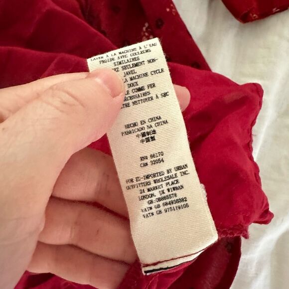 Free People Women’s Medium Red Two Faces Longsleeve Mini Dress - Picture 6 of 7